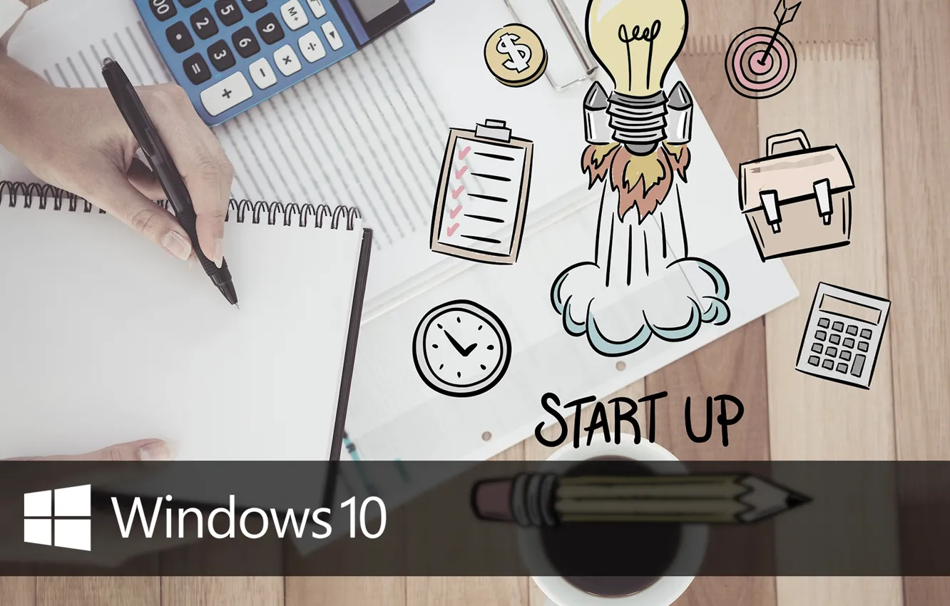 Фото обои windows, idea, windows 10, calculator, windows10, start up