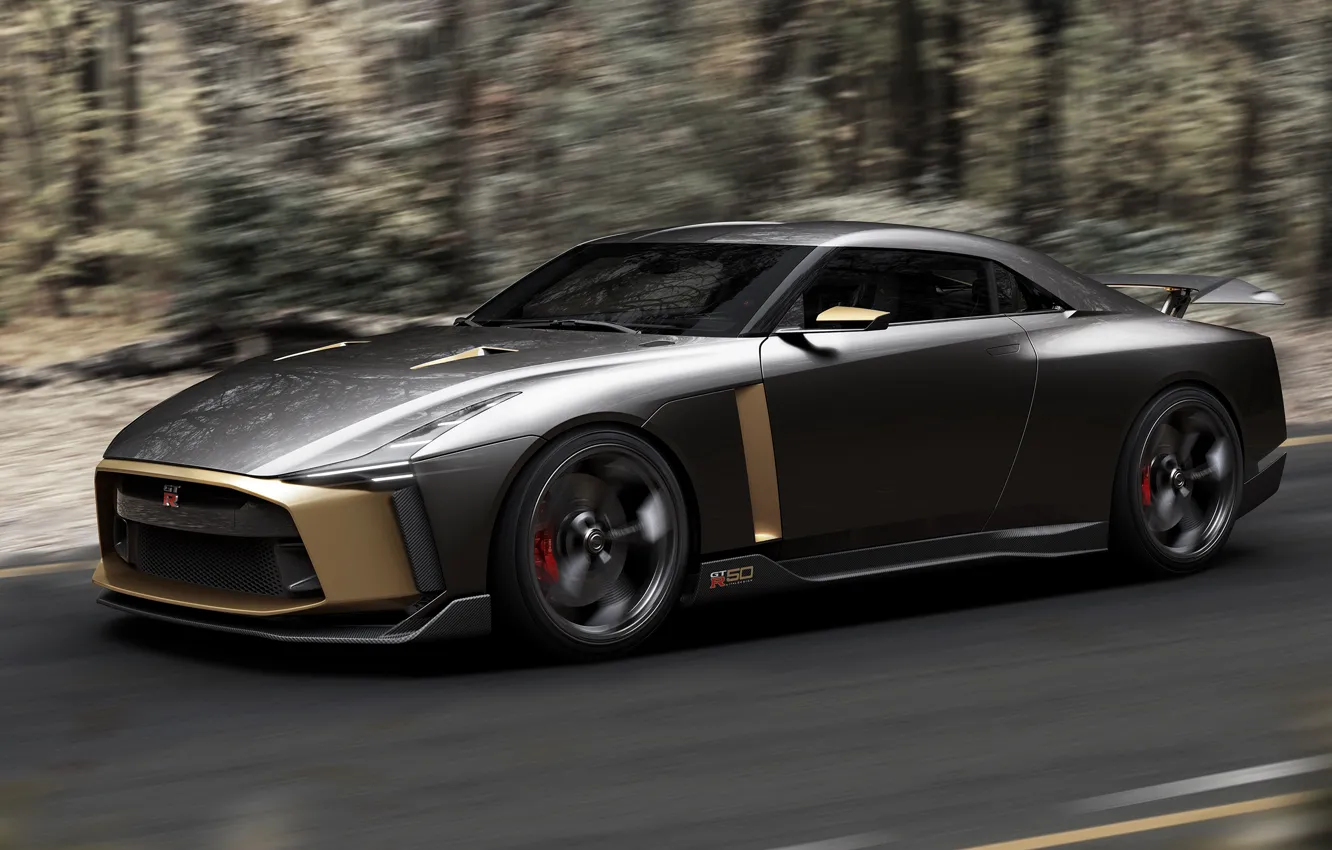 Фото обои Concept, скорость, Nissan, 2018, ItalDesign, GT-R50