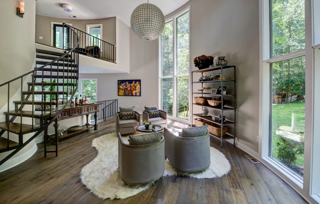 Фото обои дизайн, стиль, вилла, интерьер, гостиная, Living Room, Hawkins Oakton