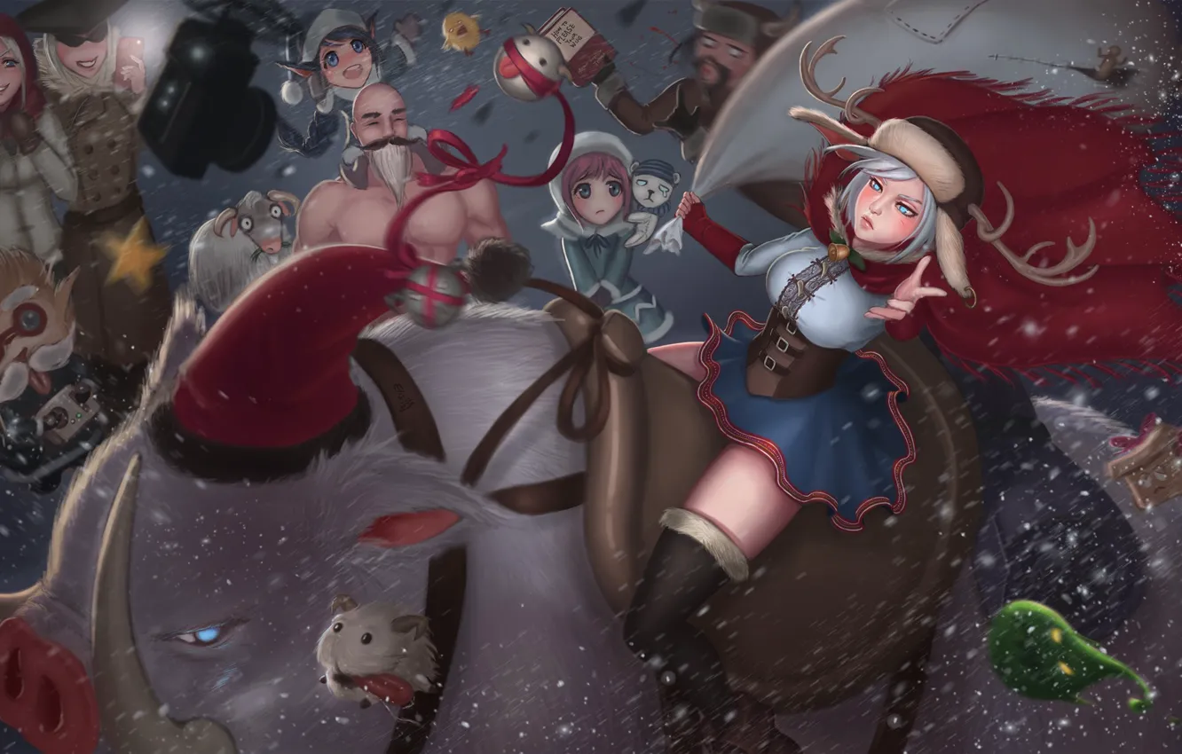 Фото обои League of Legends, Ashe, LoL, lulu, Annie, Lissandra, Braum