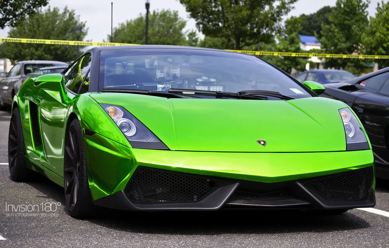 Фото обои Lamborghini, Superleggera, Gallardo, Green Crome