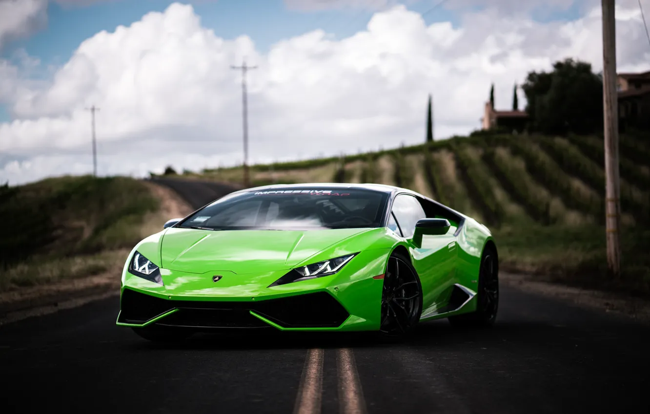 Фото обои Lamborghini, Green, VAG, Huracan