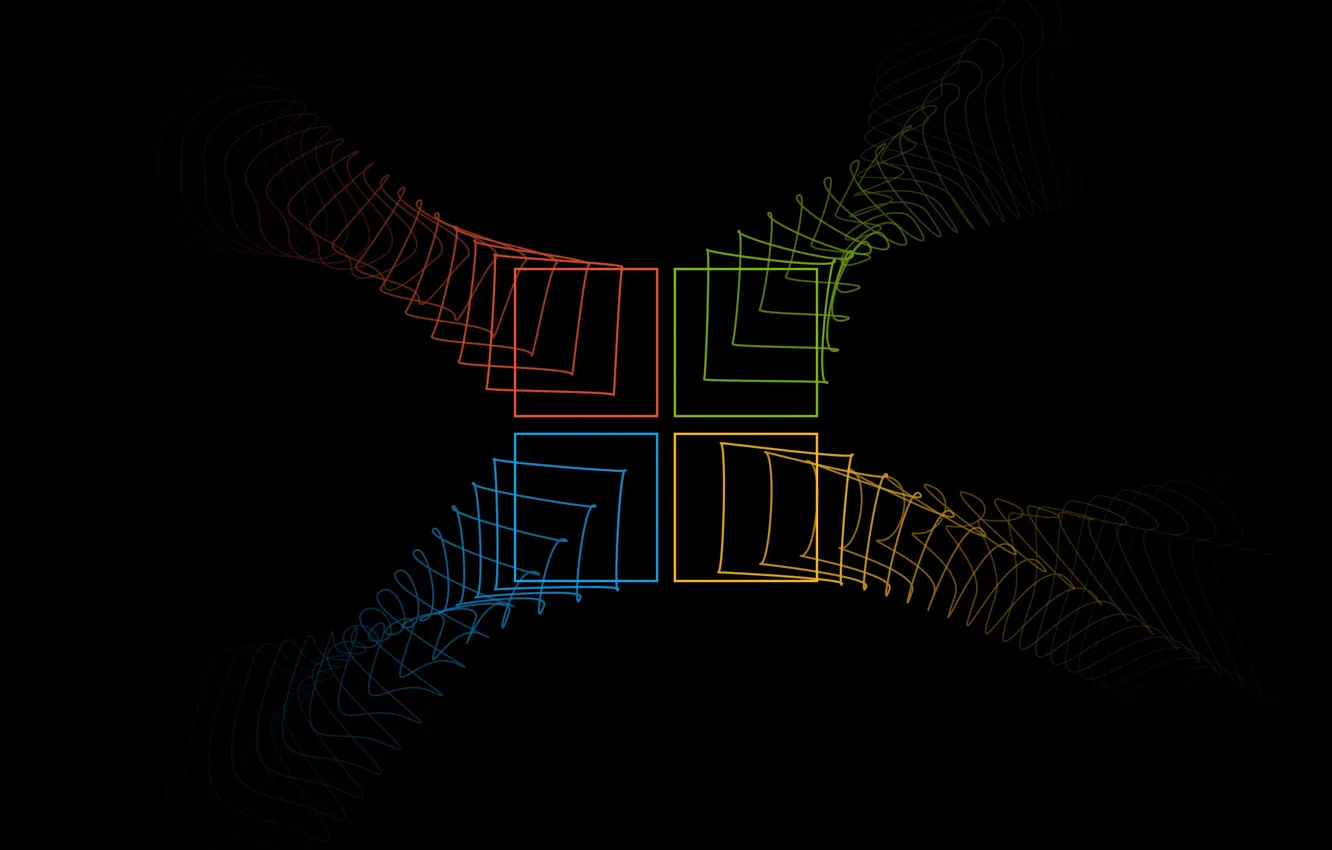 Фото обои abstract, Microsoft, logo, lines