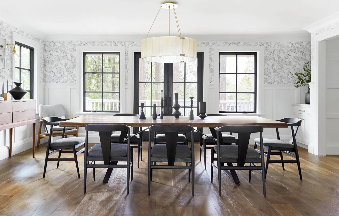 Фото обои комната, интерьер, Portland, столовая, raditional dining room