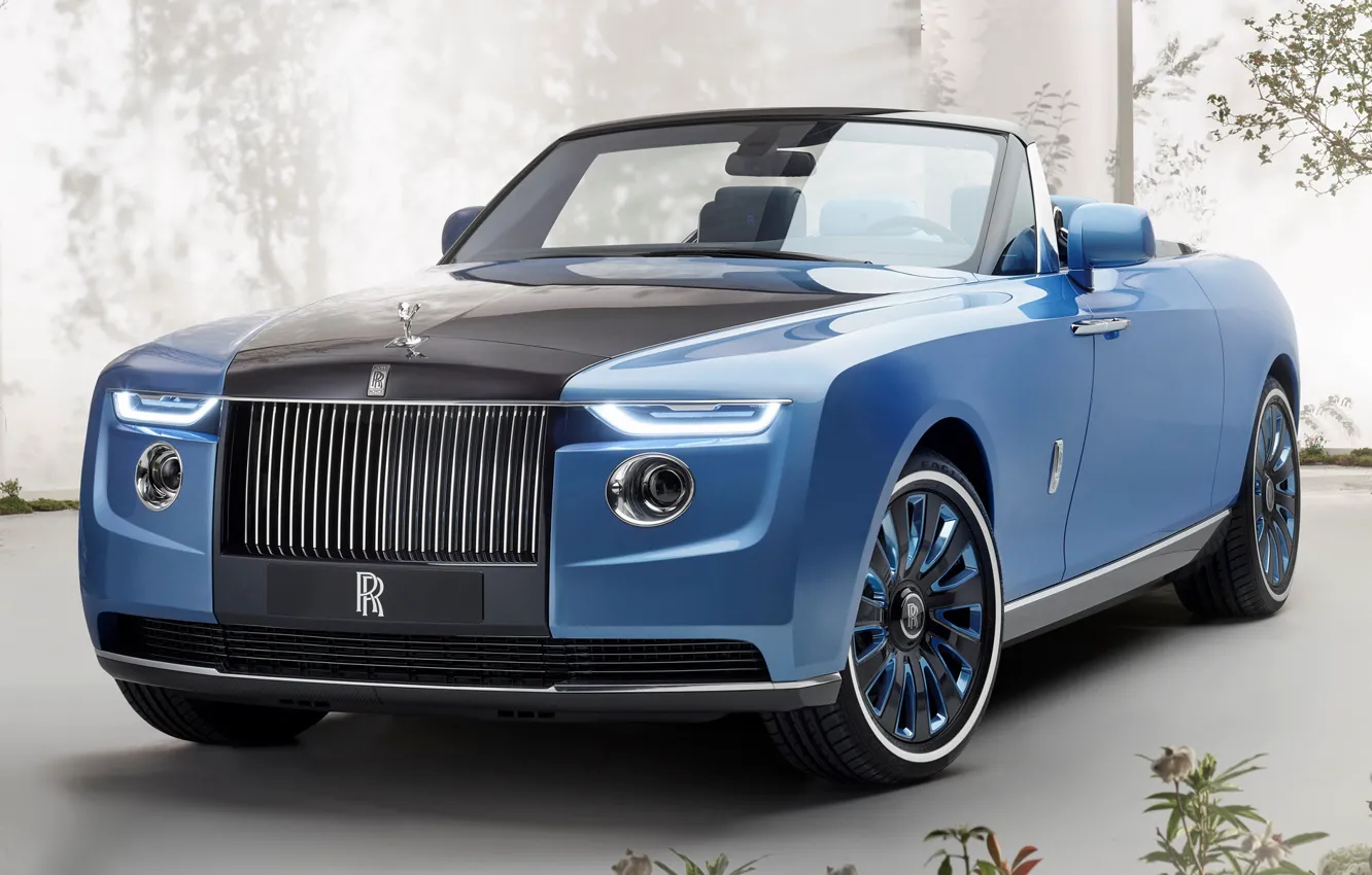 Фото обои дизайн, скорость, Rolls-Royce, кабриолет, V12, люкс, 2021, Boat Tail