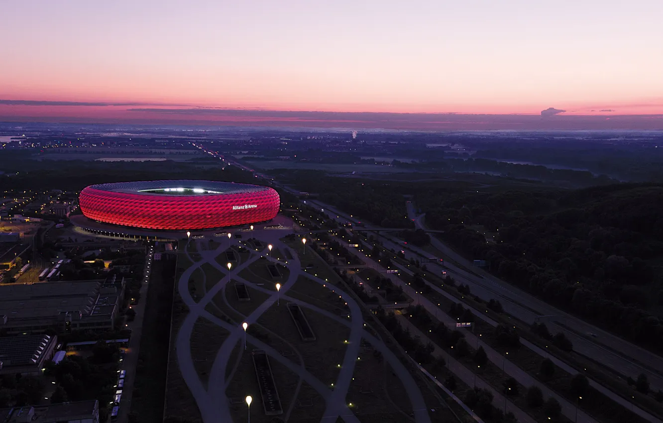 Фото обои wallpaper, sport, stadium, football, FC Bayern Munchen, Allianz Arena