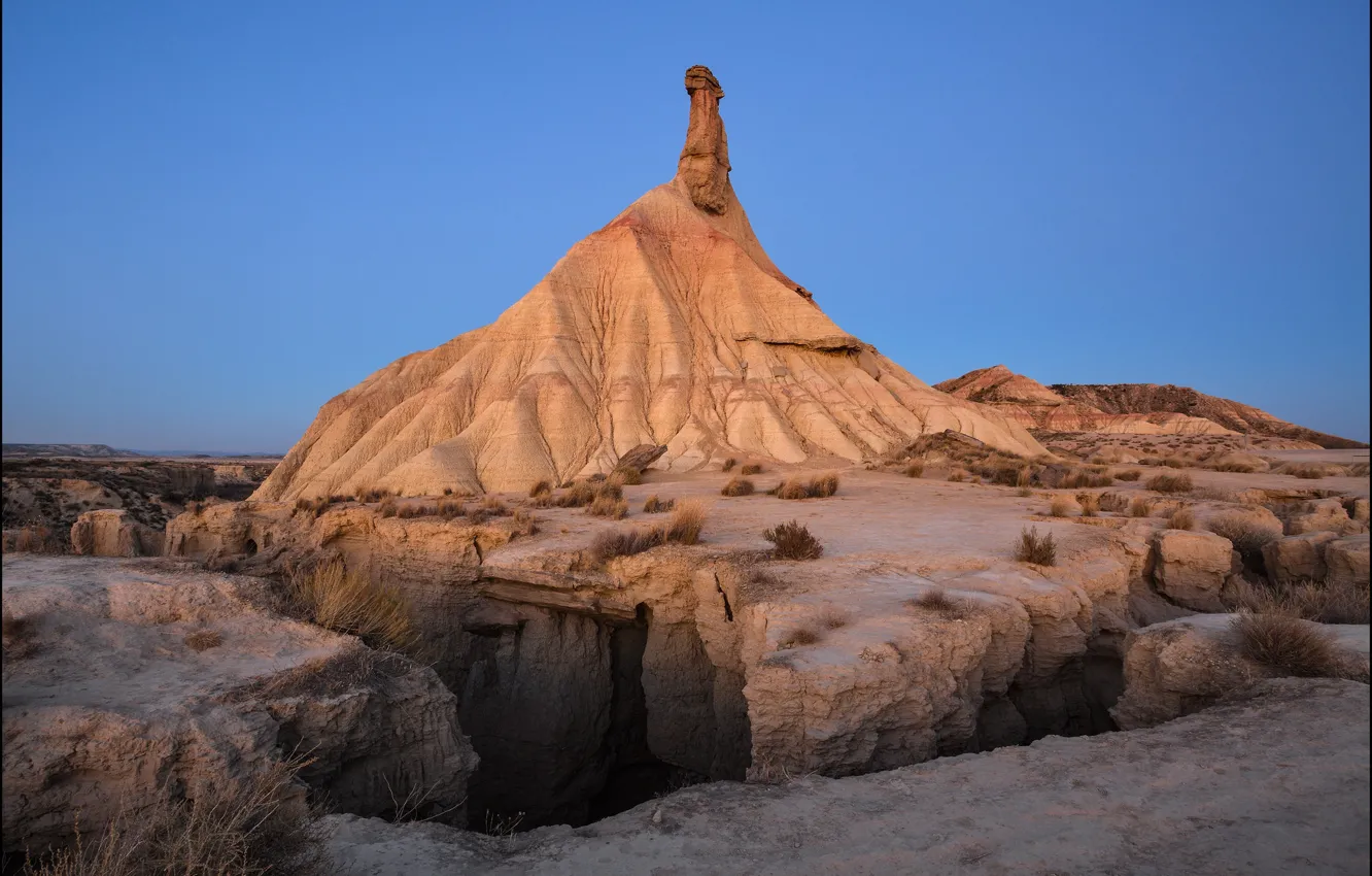 Фото обои гора, Испания, Navarra, Bardenas Reales