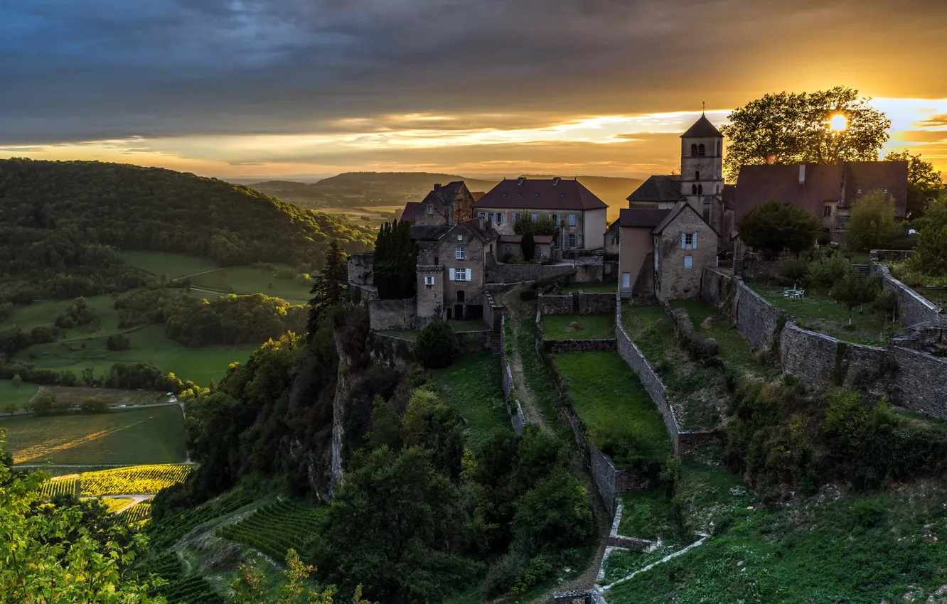 Фото обои природа, France, Château-chalon