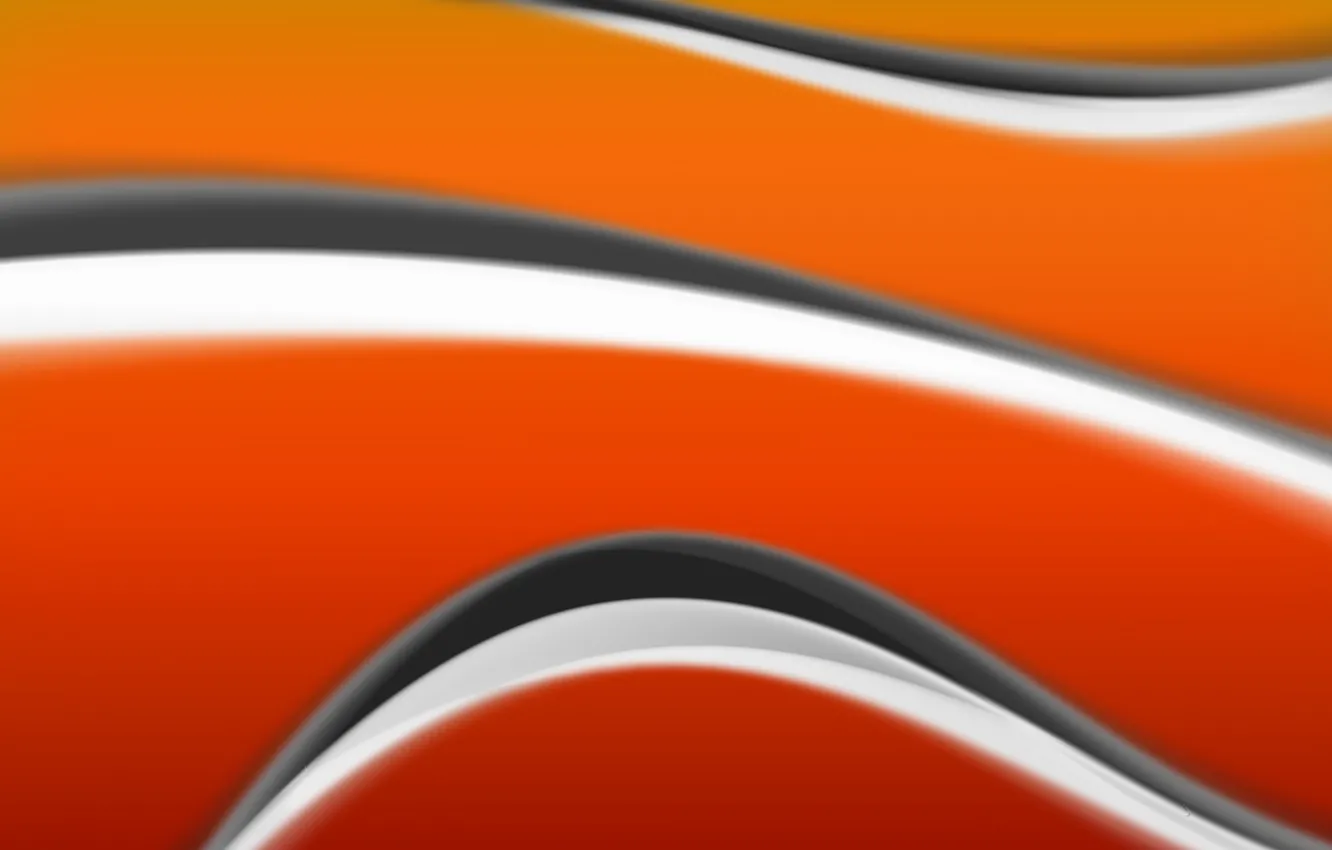 Фото обои волны, линии, оранжевый