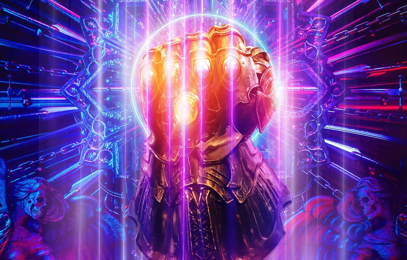 Фото обои камни, перчатка, Thanos, Танос, Infinity Gauntlet
