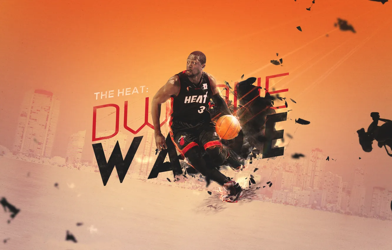 Фото обои Майами, Спорт, Баскетбол, Miami, NBA, Heat, Хит, Игрок