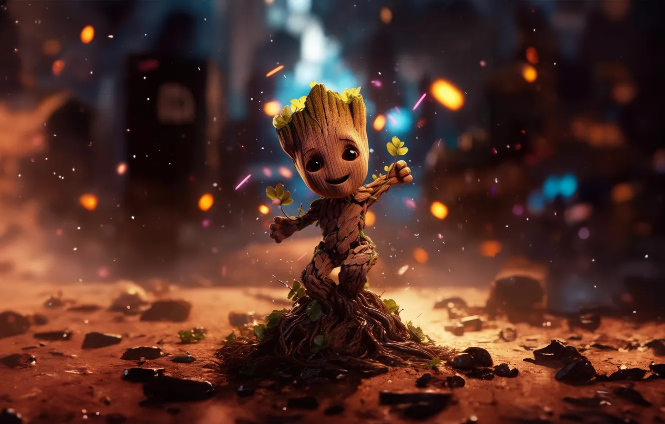 Фото обои baby, joy, groot, overflowing