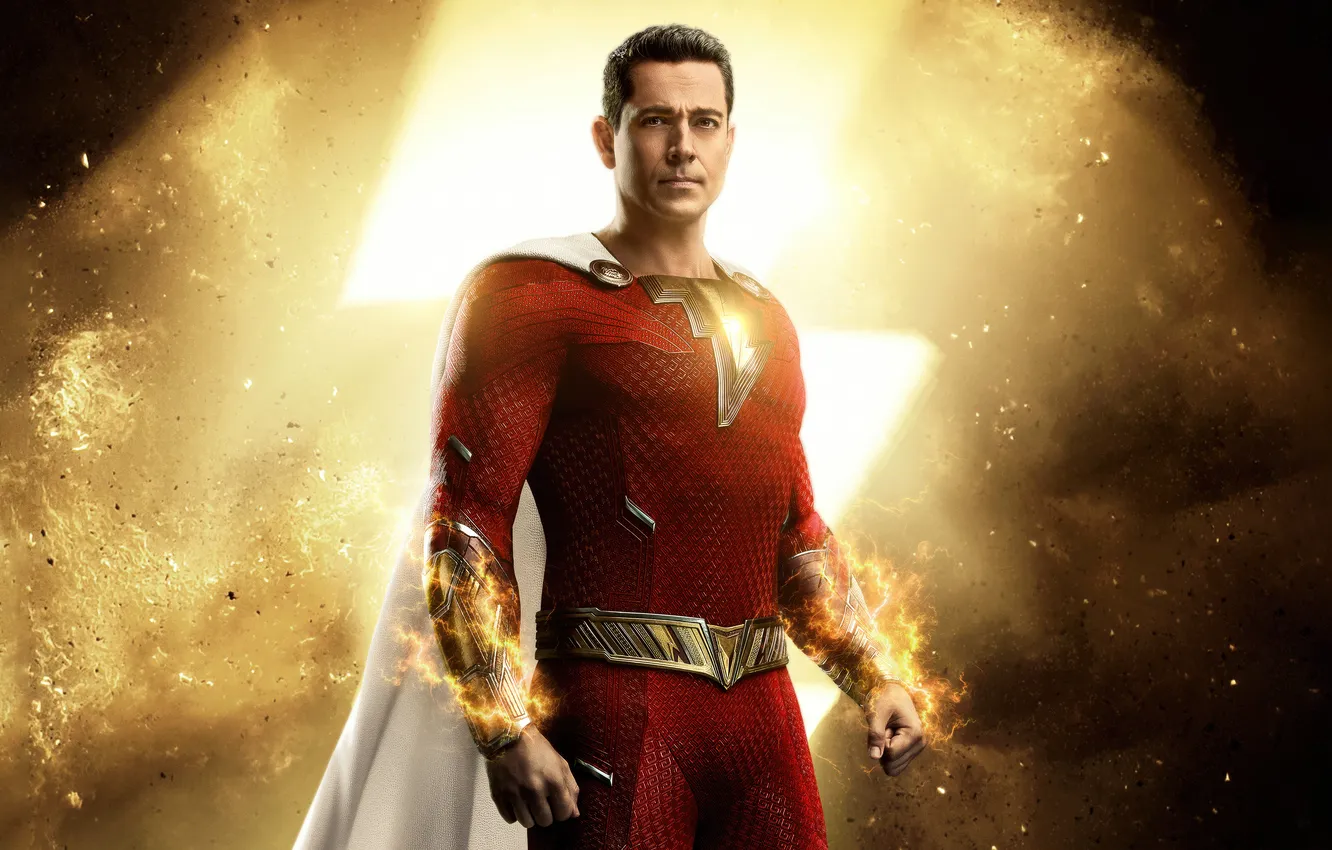 Фото обои фон, фантастика, костюм, постер, супергерой, комикс, DC comics, Shazam
