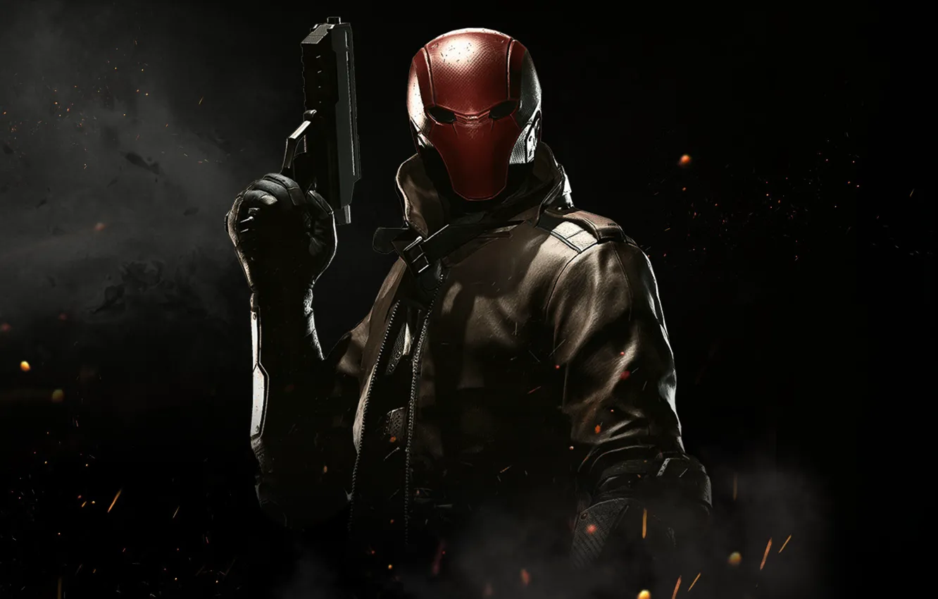 Фото обои gun, Robin, mask, Red Hood, NetherRealm Studios, Jason Todd, Injustice 2