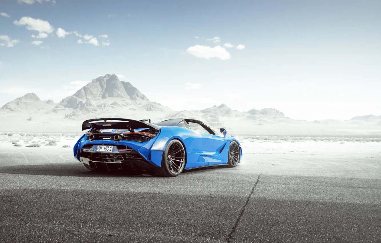 Фото обои McLaren, blue, 720S, Novitec McLaren 720S Spider N-Largo