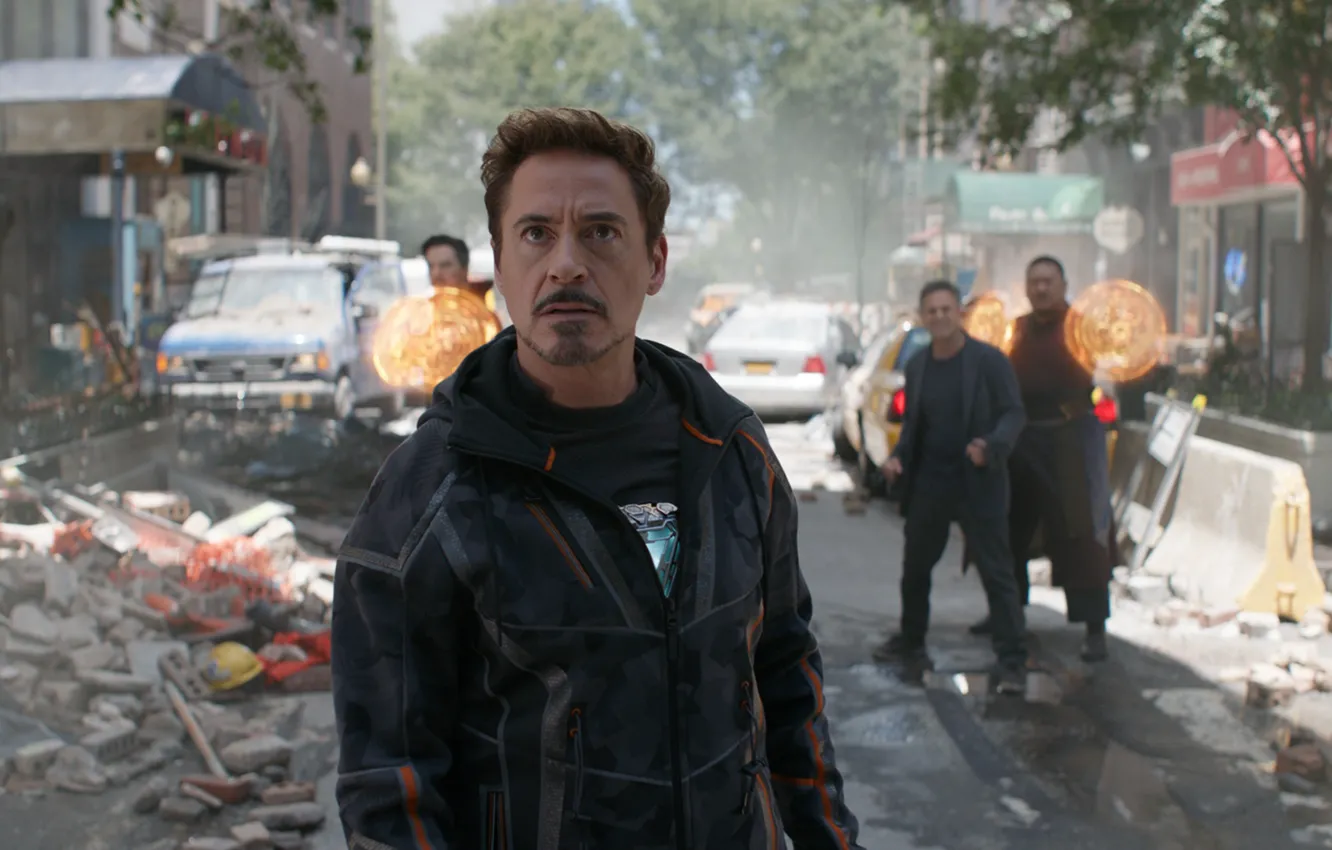Фото обои Железный человек, кадр из фильма, Тони Старк, Avengers Infinity War, Мстители Война Бесконечности