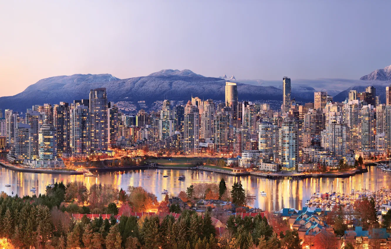 Фото обои город, Канада, Ванкувер