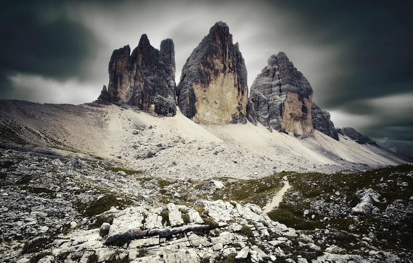 Фото обои горы, скалы, Италия, Доломитовые Альпы
