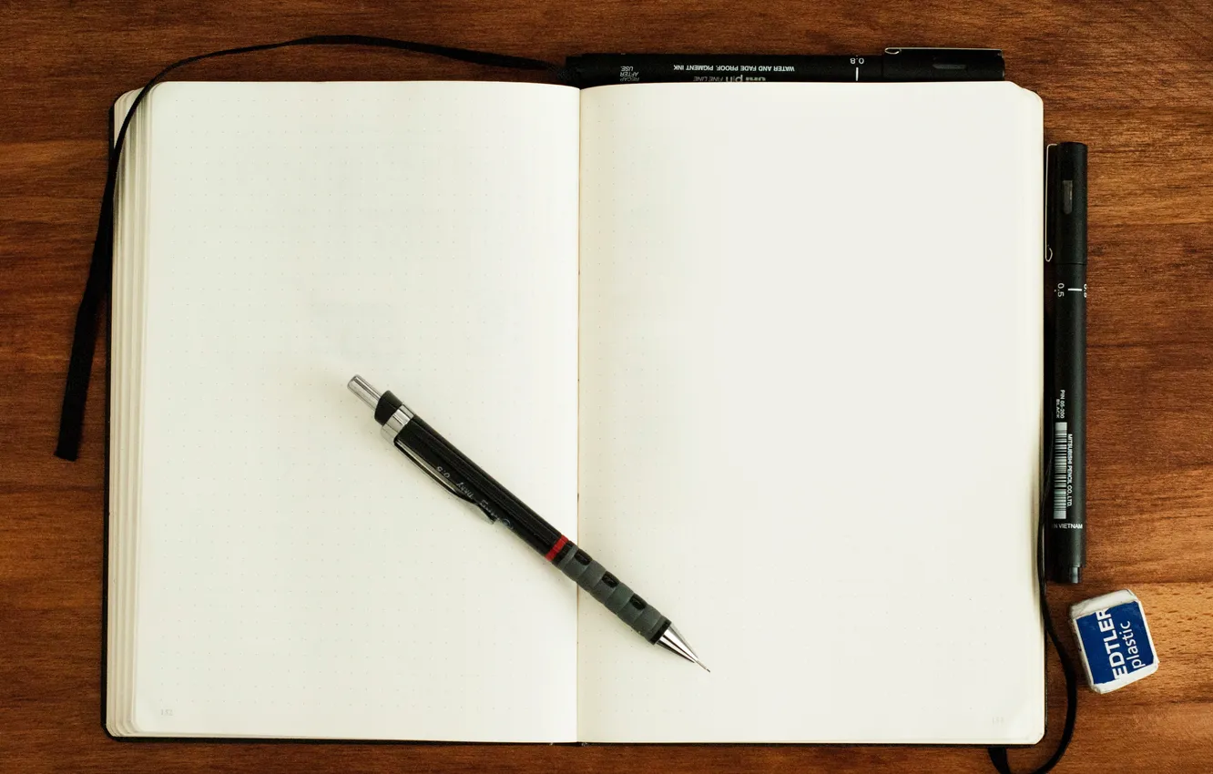 Фото обои notebook, pen, sheets