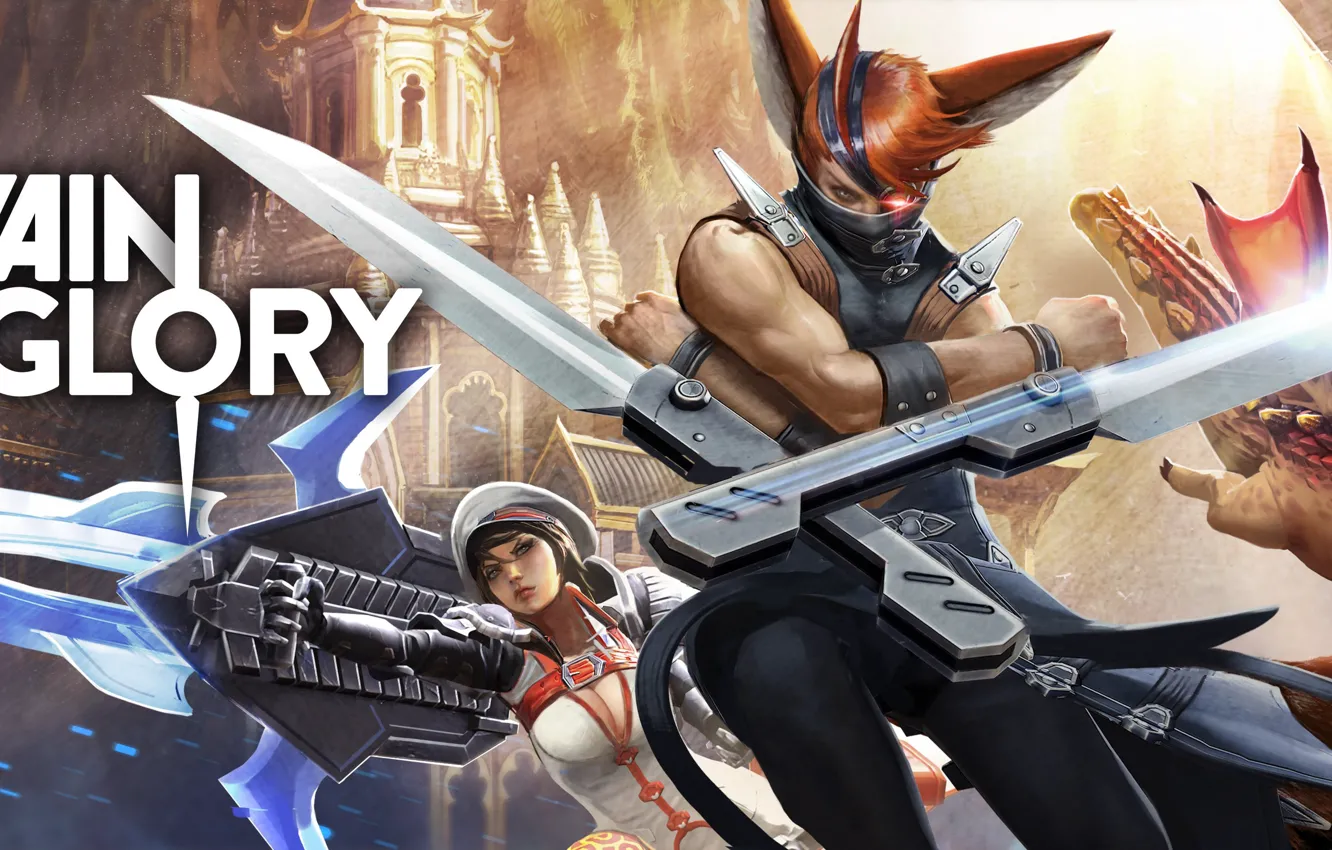 Фото обои девушка, игра, парень, персонажи, VAIN GLORY