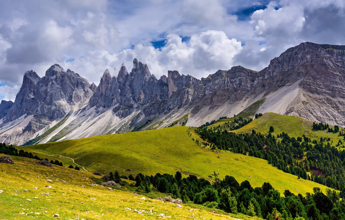 Фото обои облака, горы, Италия, Trentino-Alto Adige