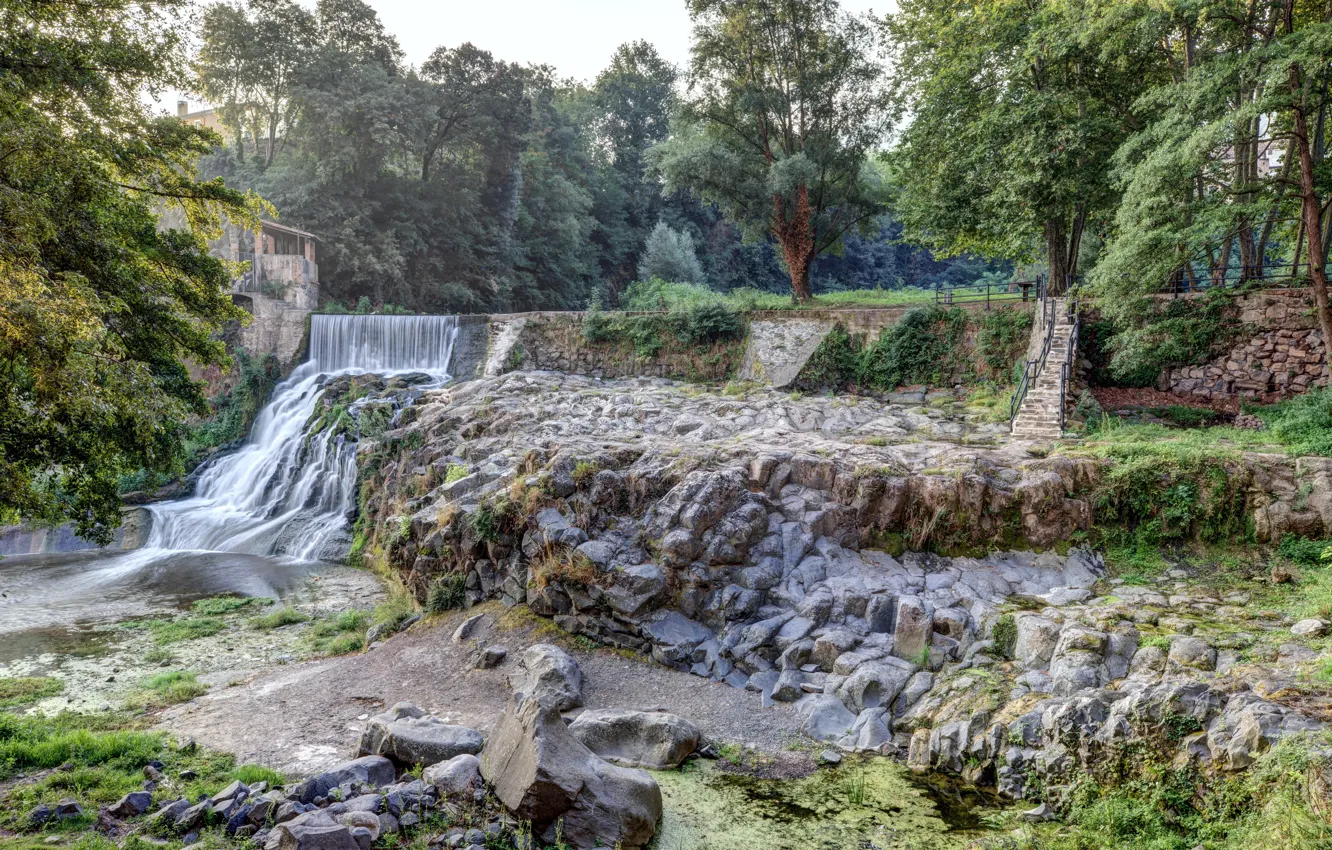 Фото обои природа, водопад, Испания, Каталония