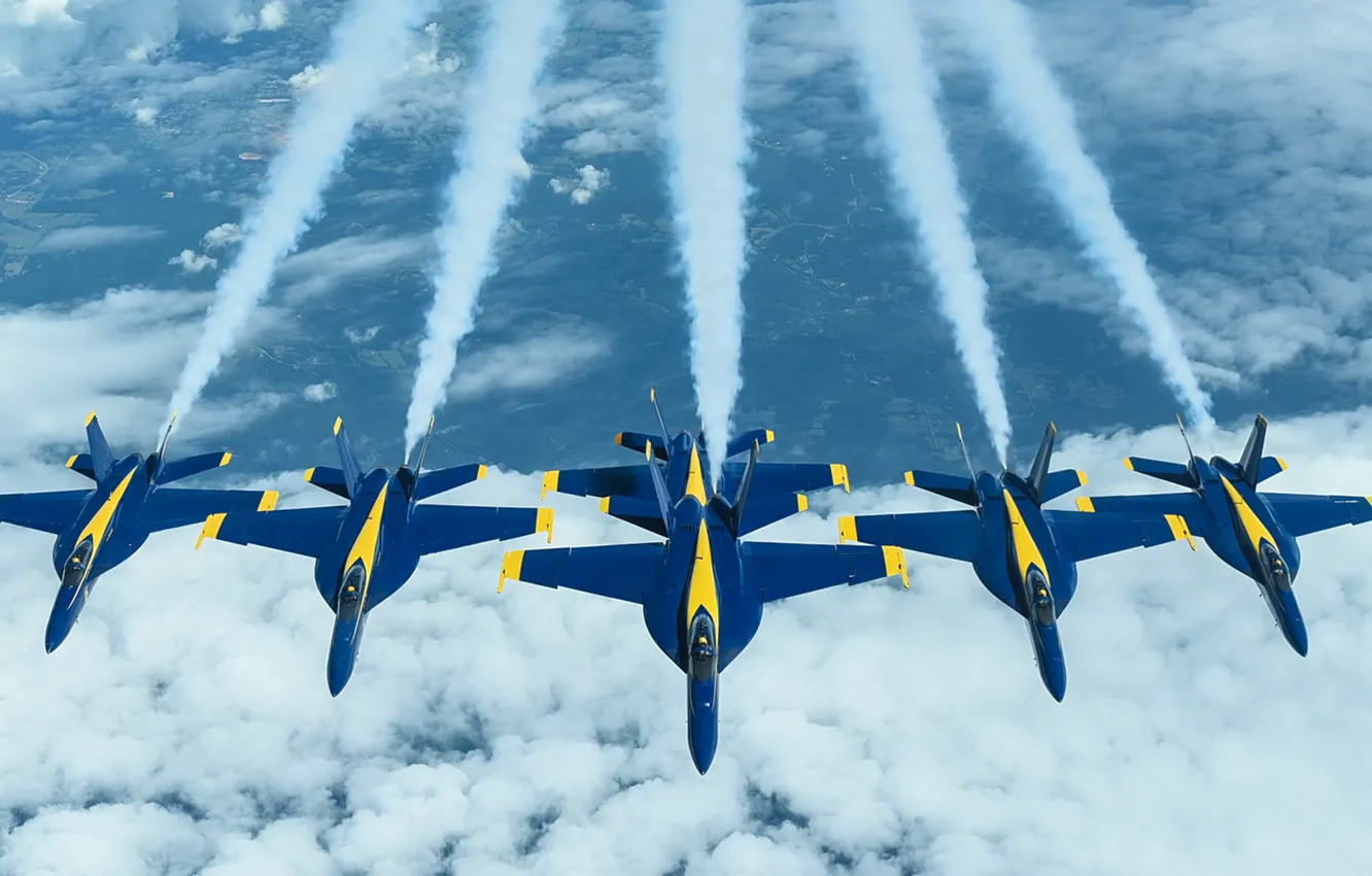 Фото обои авиация, самолёты, Blue Angels
