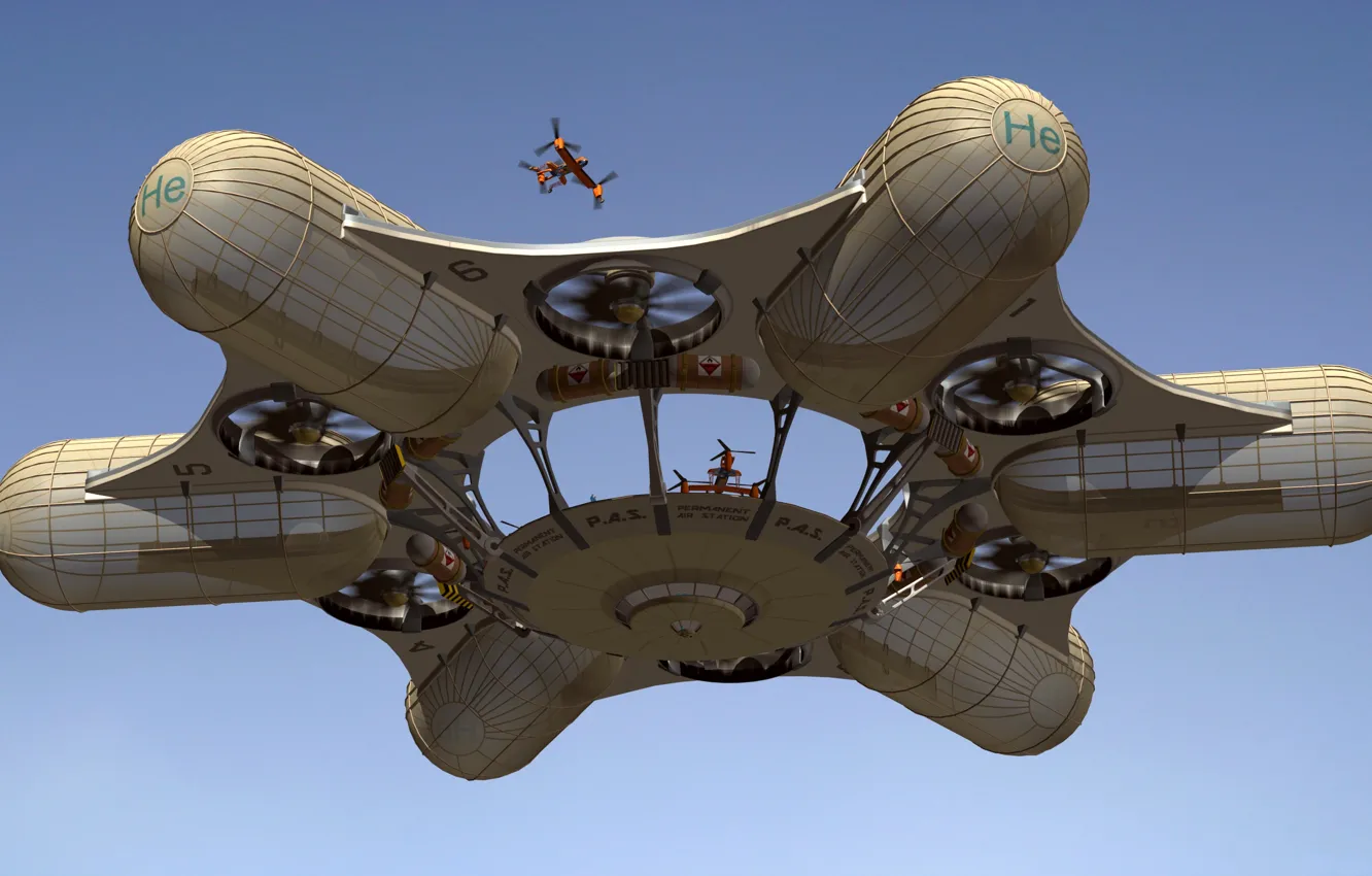 Фото обои авиация, concept, дрон, Air Station