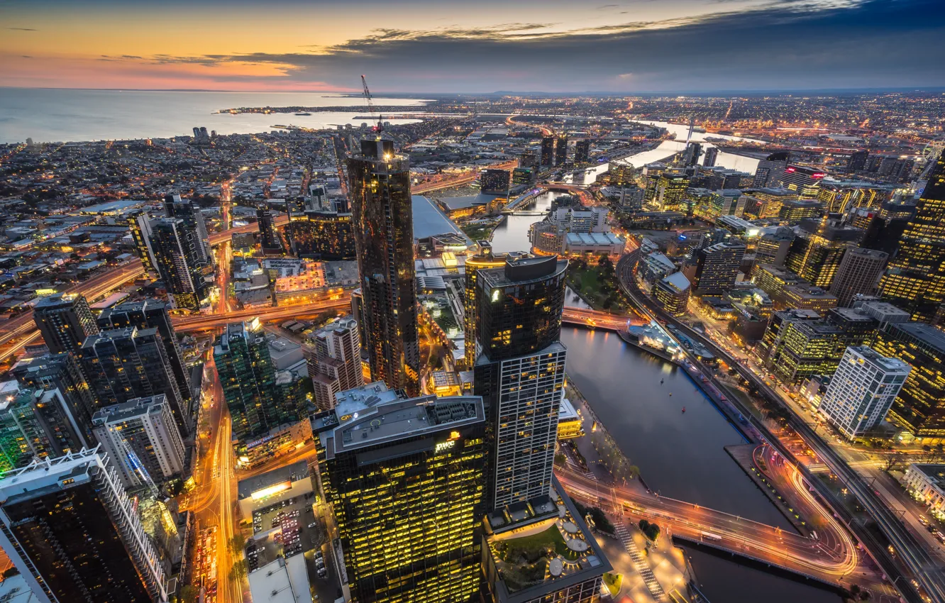 Фото обои Melbourne, Australia, Eureka Tower