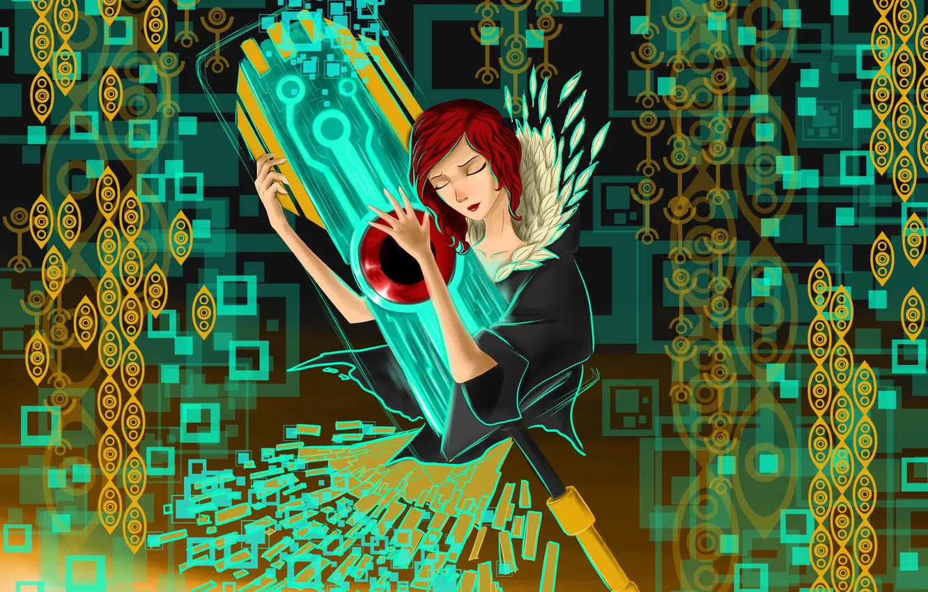 Фото обои меч, red, Transistor, Supergiant Games