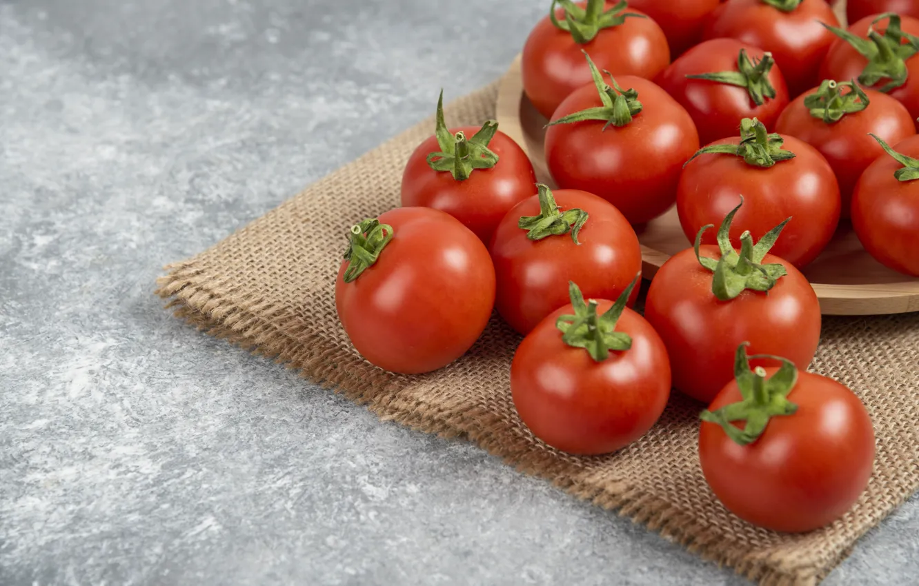 Фото обои стол, помидоры, томаты