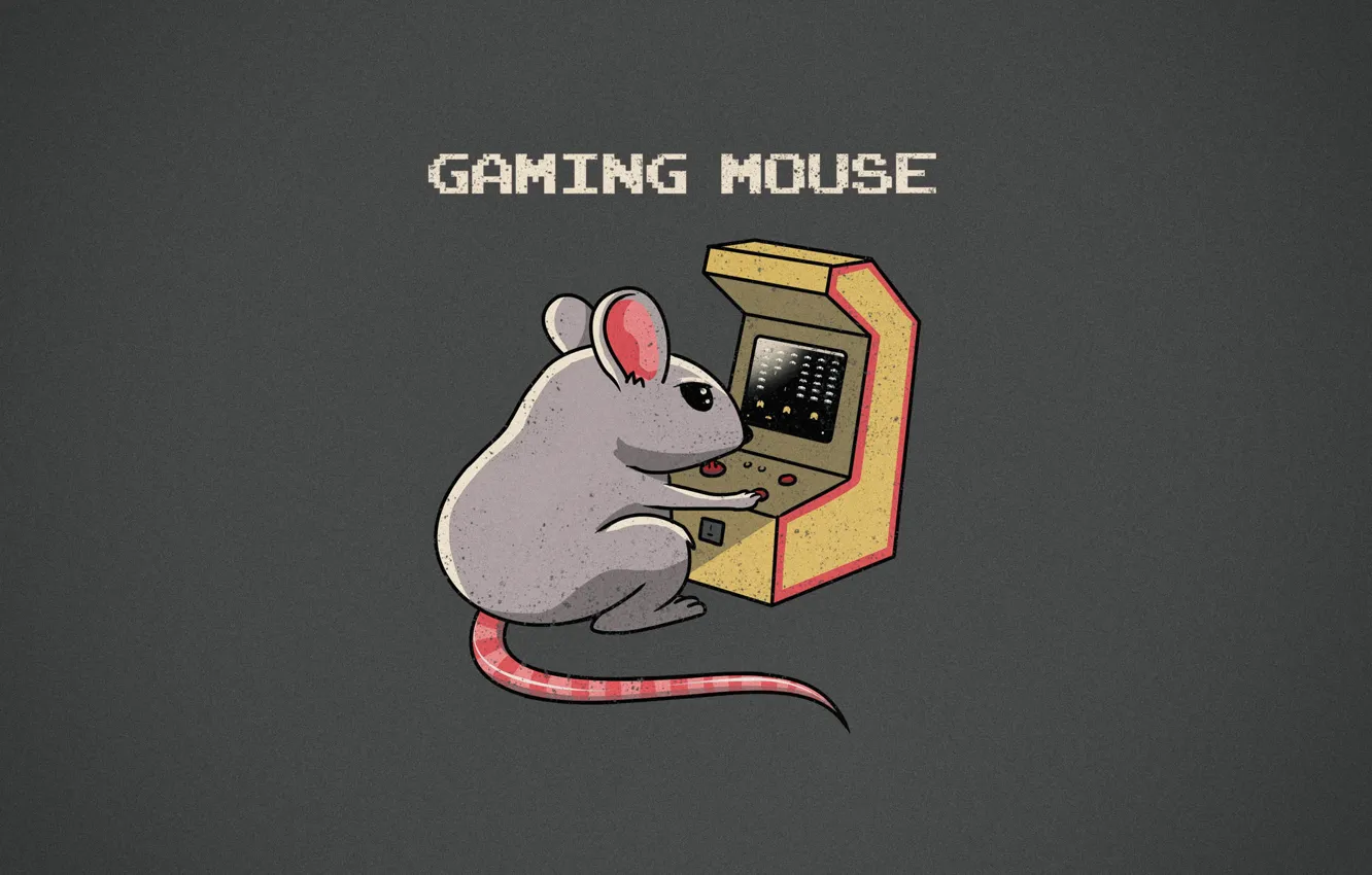 Фото обои Минимализм, Фон, Мышка, Арт, Gaming, Mouse, Мыш, by Vincenttrinidad