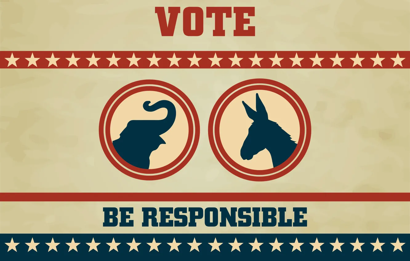 Фото обои elephant, kangaroo, responsibility, vote