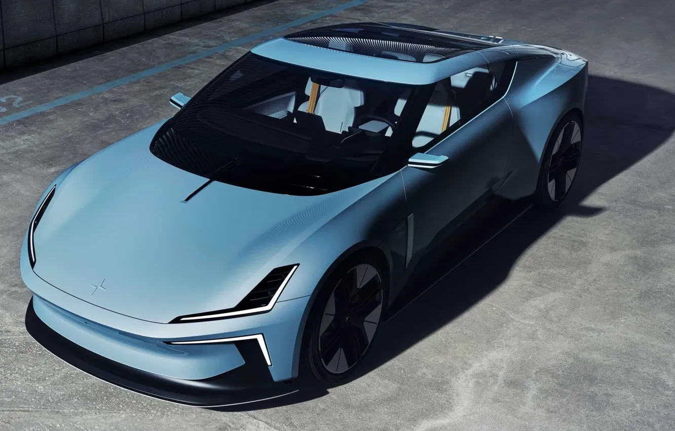 Фото обои concept, концепт, экстерьер, вид с верху, Polestar O2, электрический родстер, electric roadster