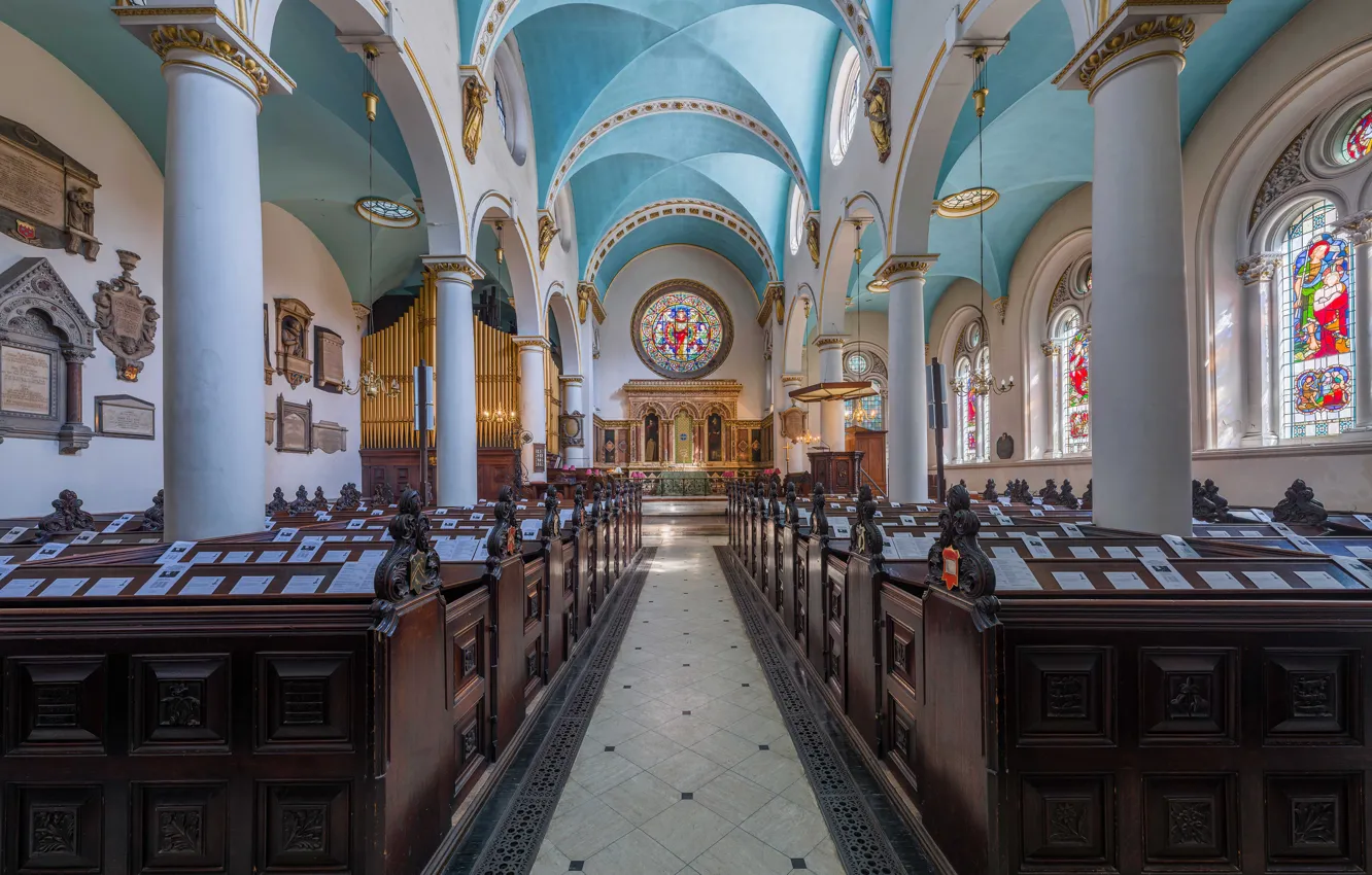 Фото обои London, Cornhill, St Michael, Church Interior