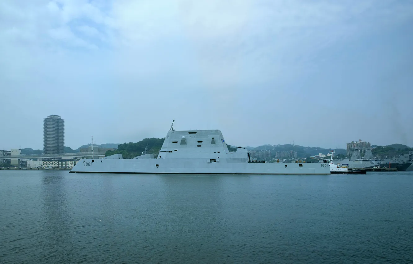 Фото обои эсминец, ВМС США, USS Michael Monsoor, Визит, Йокосука, 2025 год