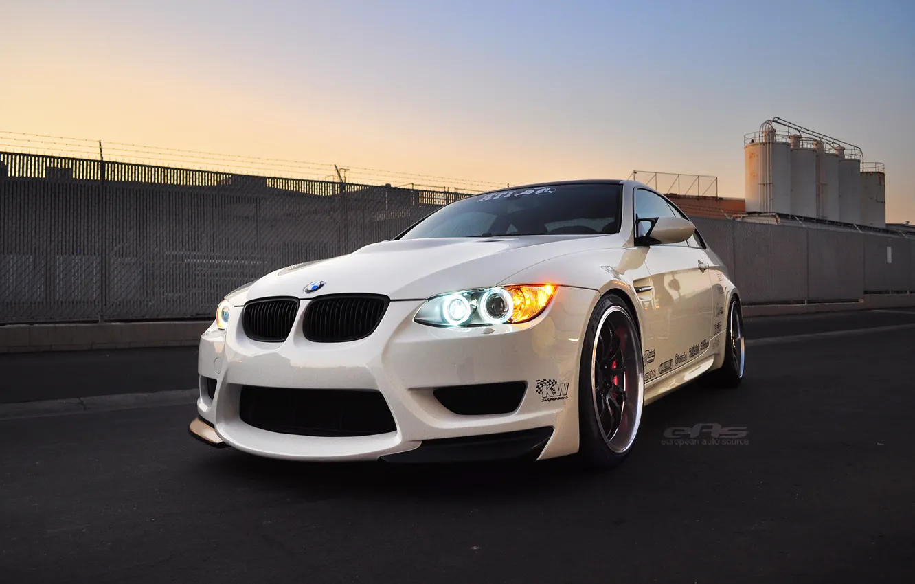 Фото обои bmw, white, e92, eas