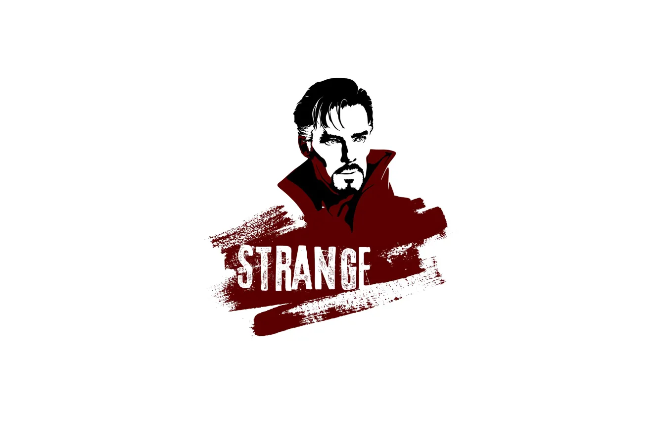 Фото обои белый фон, Бенедикт Камбербэтч, Doctor Strange, Доктор Стрэндж, by mad42sam