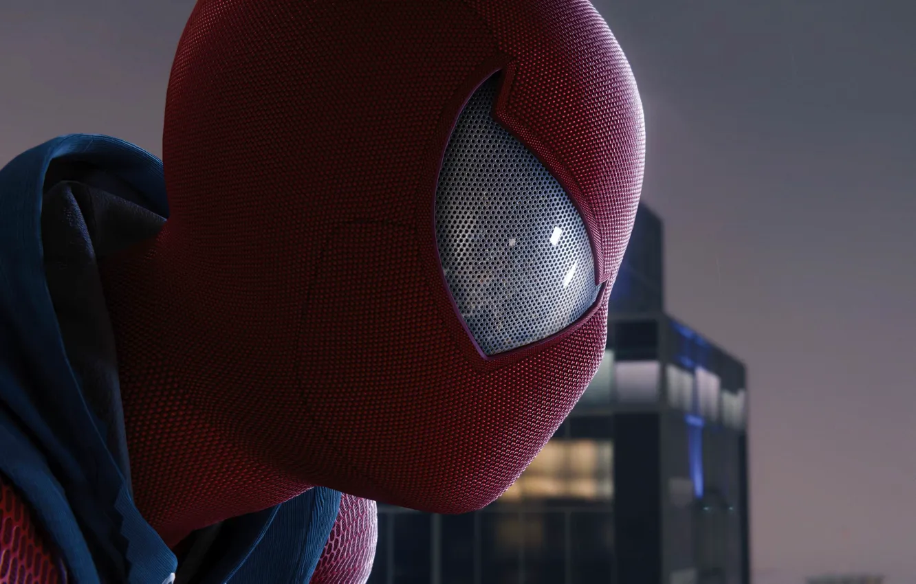 Фото обои задумчивость, город, Фильм, sky, evening, Marvel, movie, Spider-Man