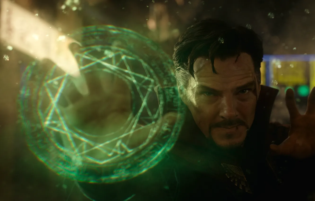 Фото обои Green, Marvel Comics, Benedict Cumberbatch, Superhero, Doctor Strange, 2016, Dr. Stephen Strange, Eye of Agamotto