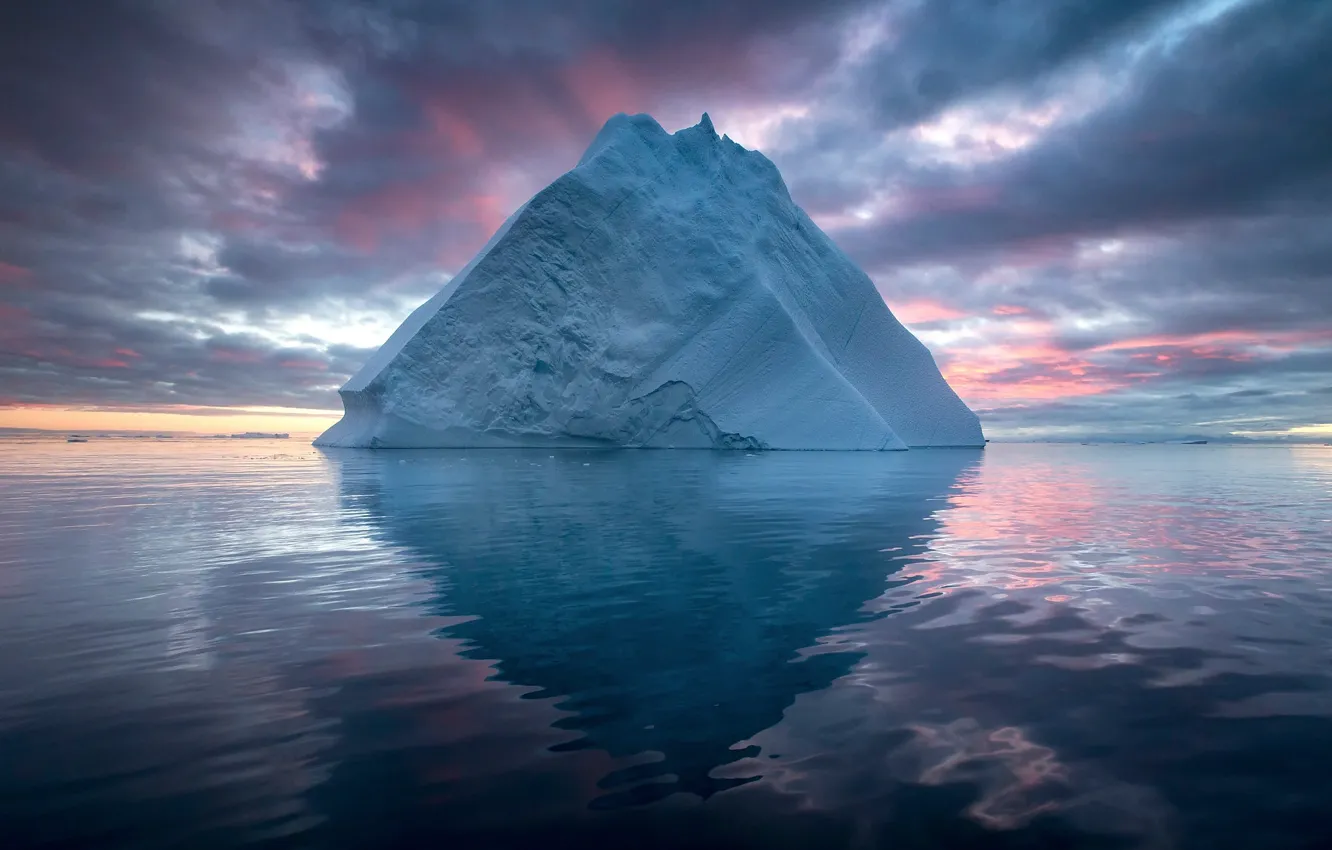 Фото обои море, природа, лёд, айсберг, север