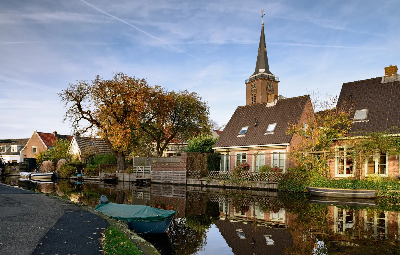 Фото обои город, Голландия, Abcoude