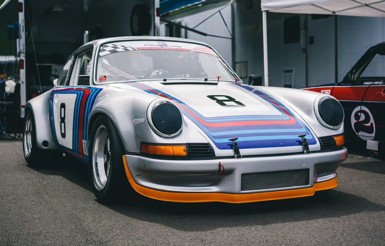 Фото обои стиль, спортивная, Porsche 911, передок, RSR
