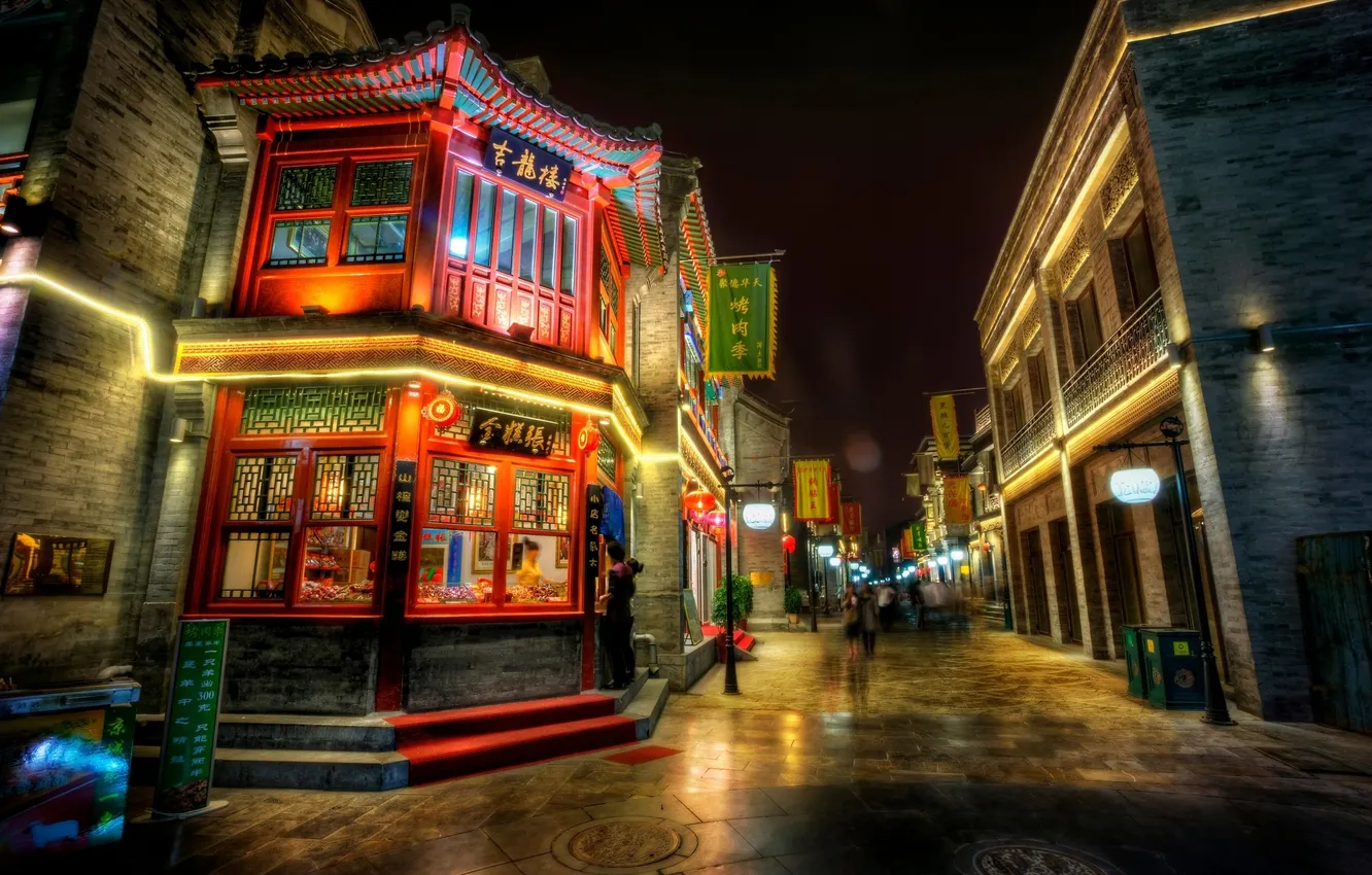 Фото обои улица, China, фонари, Китай, Beijing, Пекин