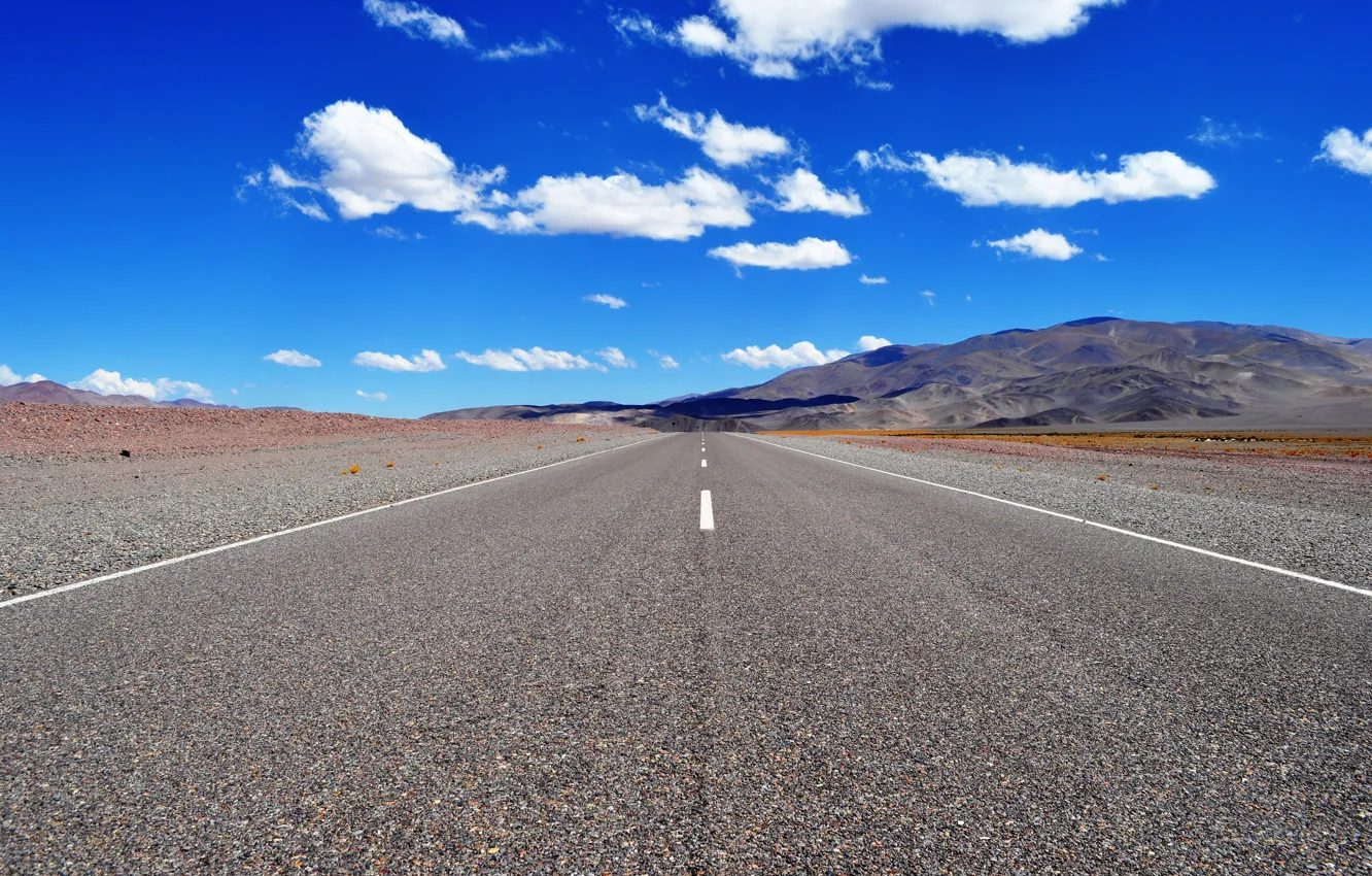 Фото обои Road, Chile, Atacama Desert