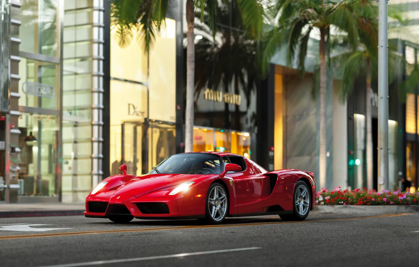 Фото обои supercar, Ferrari Enzo, street