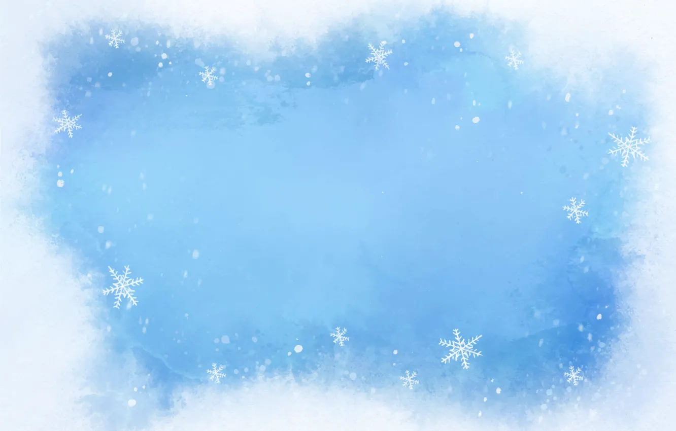 Фото обои снег, снежинки, фон, christmas, blue, winter, background, snowflakes