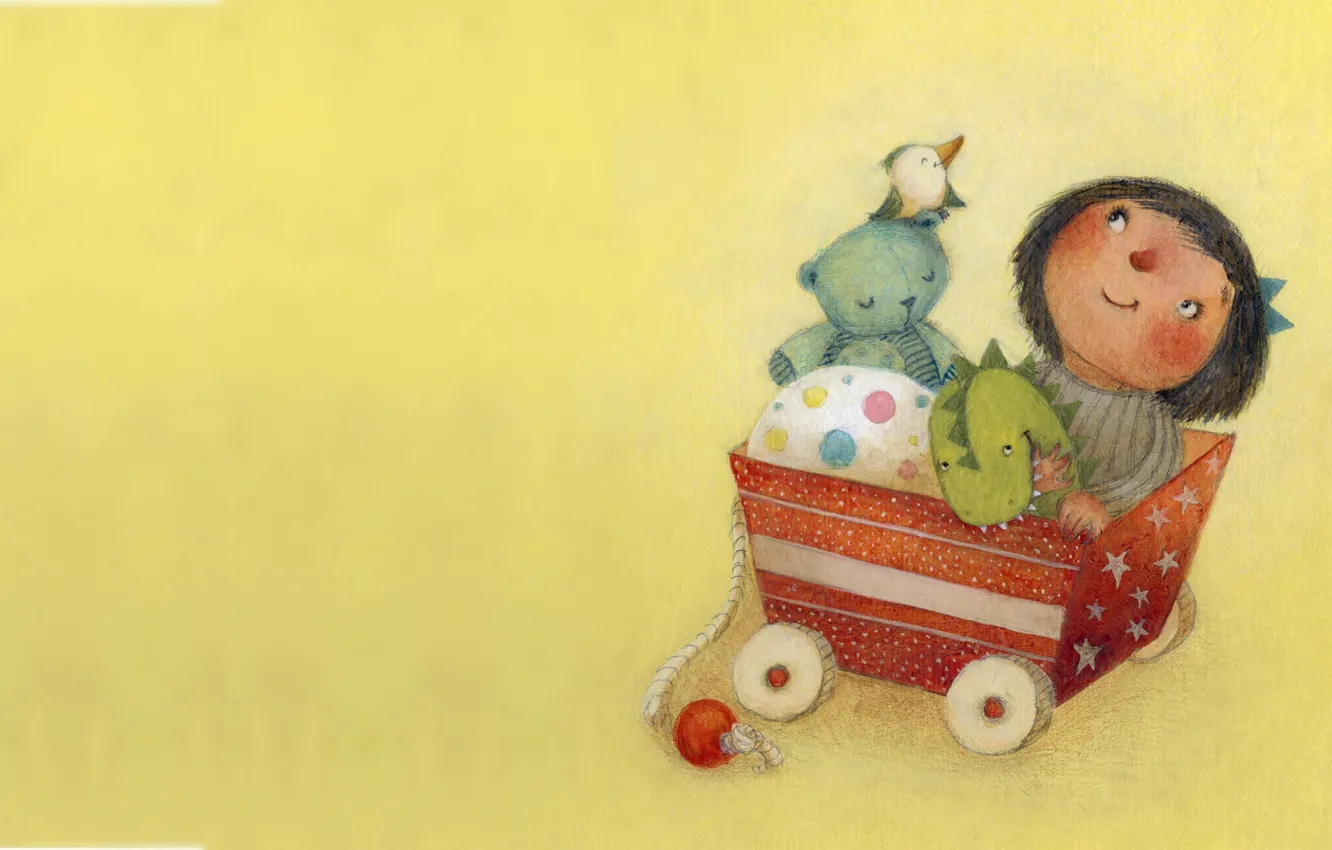 Фото обои игрушка, рисунок, арт, wagon, детская