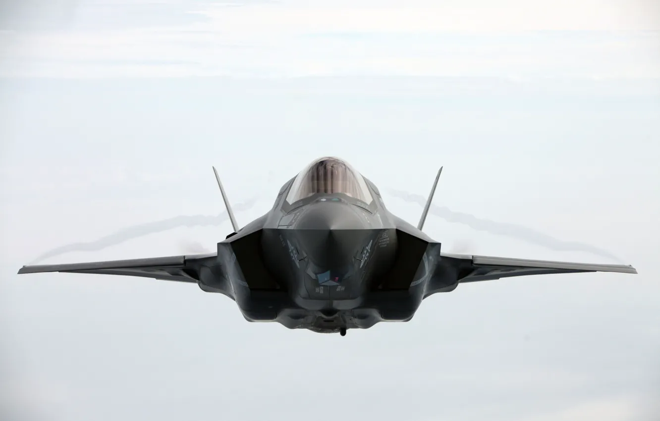 Фото обои истребитель, бомбардировщик, Lightning II, F-35