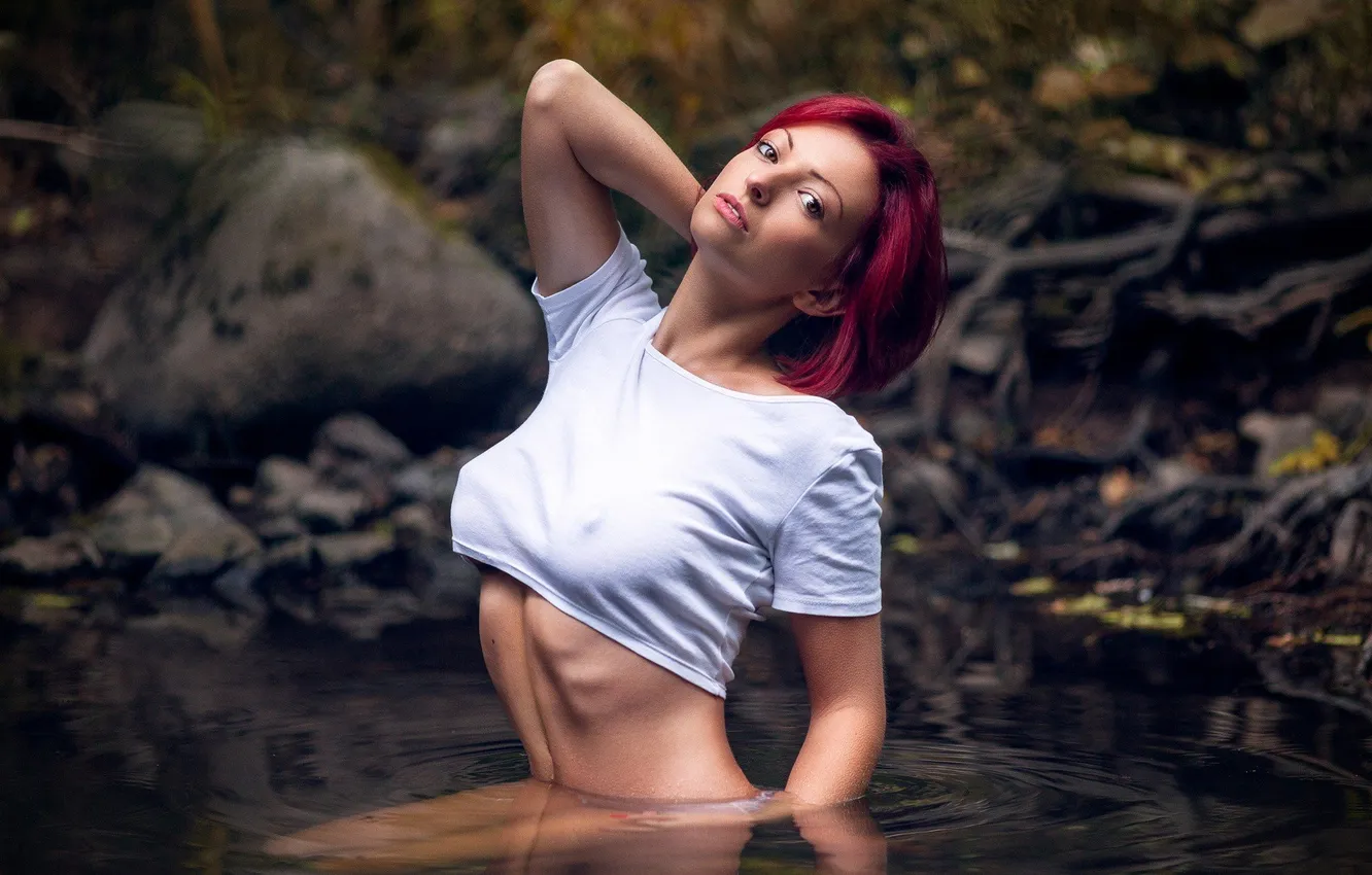 Фото обои girl, woman, model, pretty, tank top
